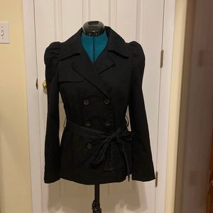 Zara Black Short Trench Coat